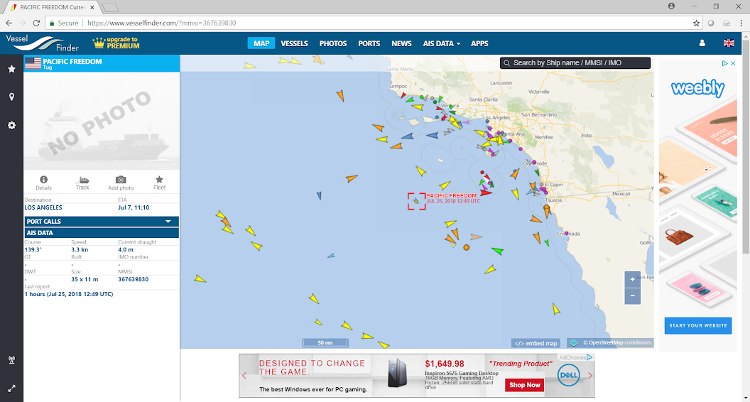 Pacific Freedom tows home JRTI