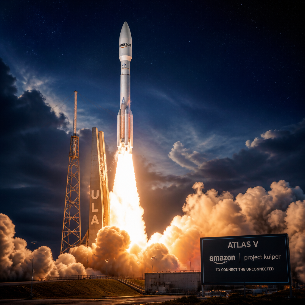The Night Sky Lights Up: Atlas V Rocket to Launch Amazon Leo Internet Satellites