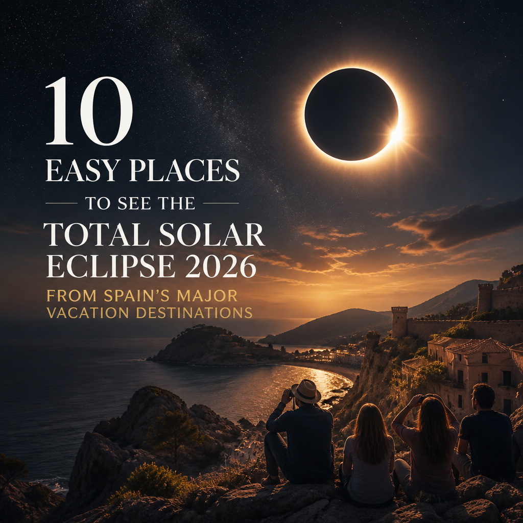 “Catch the Celestial Spectacle: Top 10 Locations to Witness the Total Solar Eclipse of 2026 from Spain’s Prime Vacation Spots”