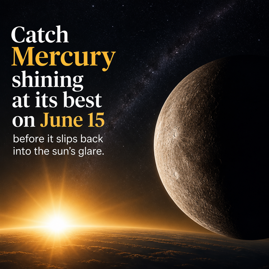 Catch a Glimpse of Mercury in its Prime on June 15th